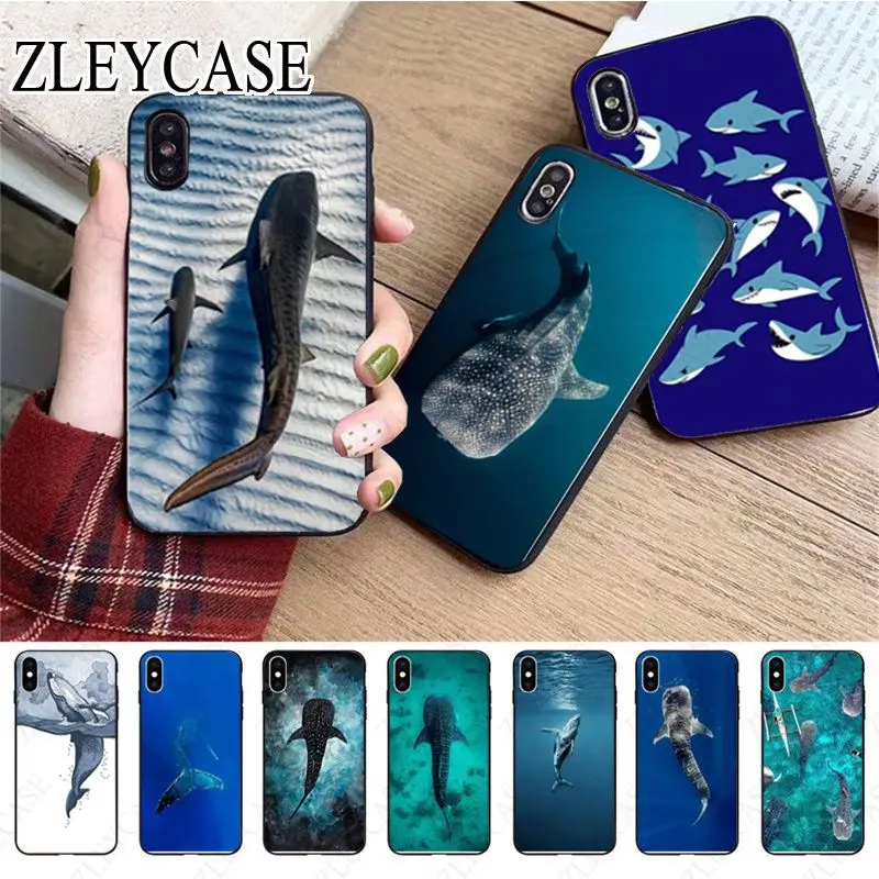 ocean whale shark silicone soft phone case for iphone x xs 12pro max 5s 6splus 7 8plus xr xsmax se 2020 12mini cover free global shipping
