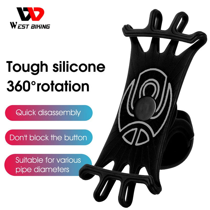 

Universal 4.0-6.5 Inch Bicycle Mobile Phone Holder for IPhone Samsung Xiaomi Huawei Cell Phone Bike Cycling Handlebar Bracket
