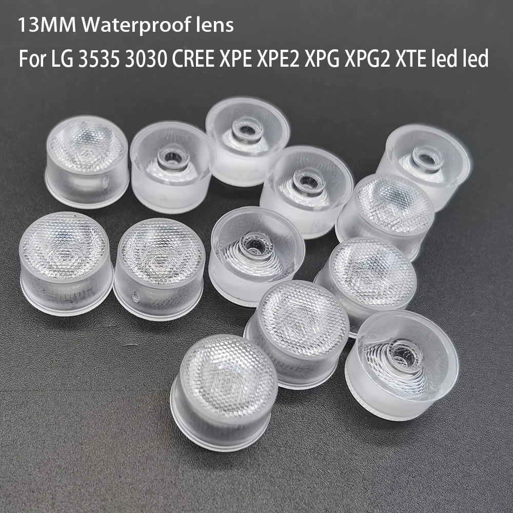 13 мм 3535 CREE XPE XPE2 XPG XPG2 ХТЕ LG ТВ светодиодный объектив водонепроницаемый 3030 чип диод