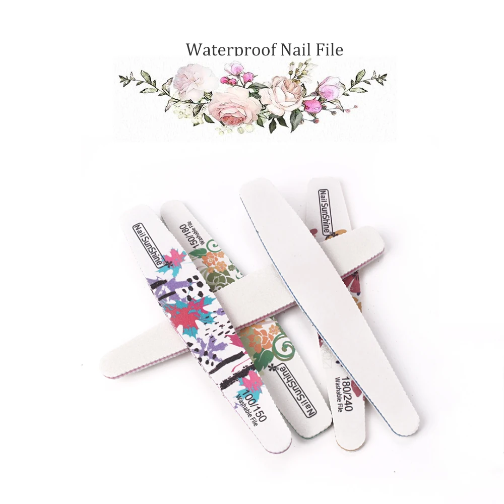 Моющаяся Двусторонняя пилка для ногтей наждачная бумага 80/100 шлифовальный