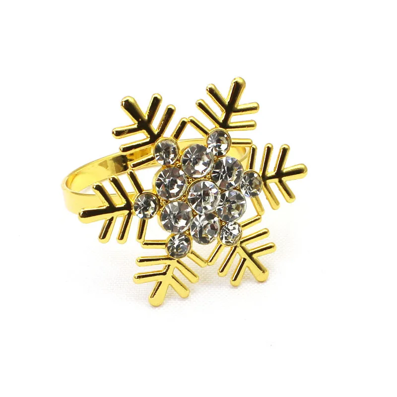 Рождественские кольца для салфеток в форме снежинки сервировка стола