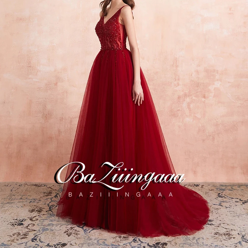 

Elegant Evening Dress Women Diamond Floral Print Chiffon V-Neck Suitable for Evening Parties Bridesmaid Dresss Custom Color Gown