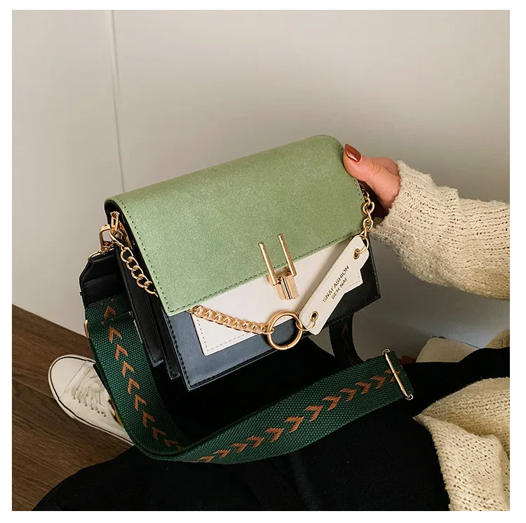 Сумка кросс-боди Женская с широким ремешком модный миниатюрный мессенджер в