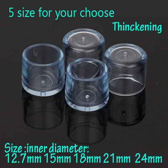 12 7 мм Прозрачные ножки стула крышка для ног гибкие Концевики мебельные стола