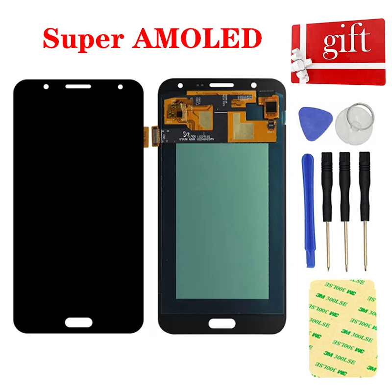

ЖК-дисплей Super Amoled для Samsung Galaxy J7 2015 SM j700 J700F J700M J700H J700FN, ЖК-дисплей с сенсорным экраном и дигитайзером в сборе