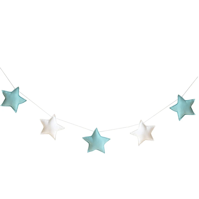 Nordic Baby Room Handmade Nursery Star Garlands Christmas Kids Room Wall Decorations Photography Props New Year Gifts - Цвет: 2
