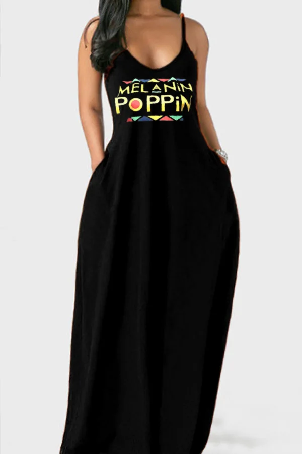 

2021 New High Quality Plus Size Young Sweet Fashion Spaghetti Strap Sleeveless Joker Women Natuer Straight Maxi Dress