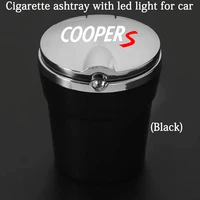 car ashtray with led lights with logo creative personality car supplies for mini cooper s r55 r56 f55 f56 car accessories