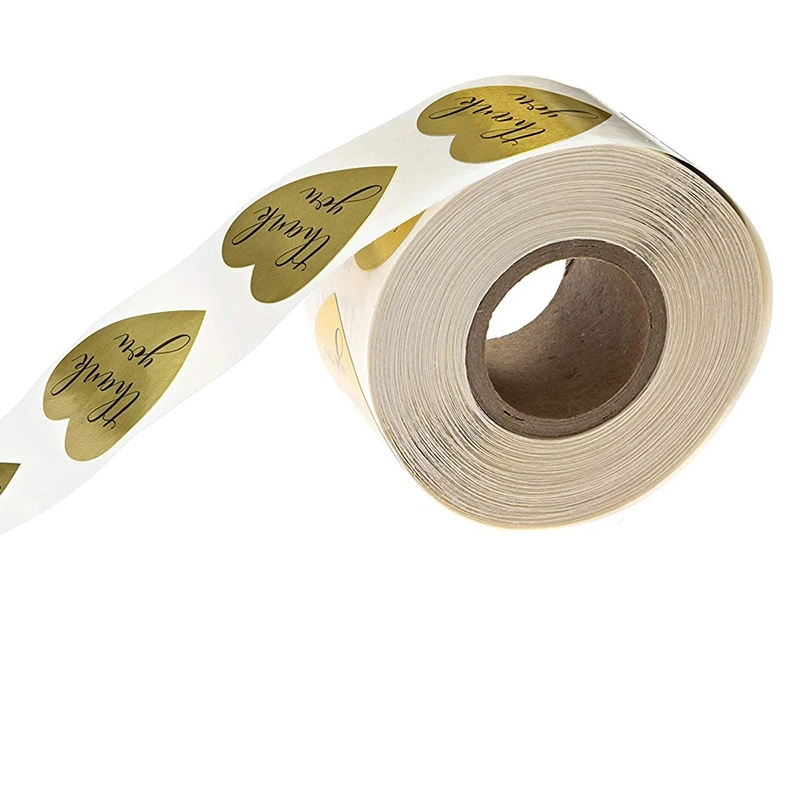 Золотое сердце форма спасибо фольги стикер этикетки-500 s | Игрушки и хобби