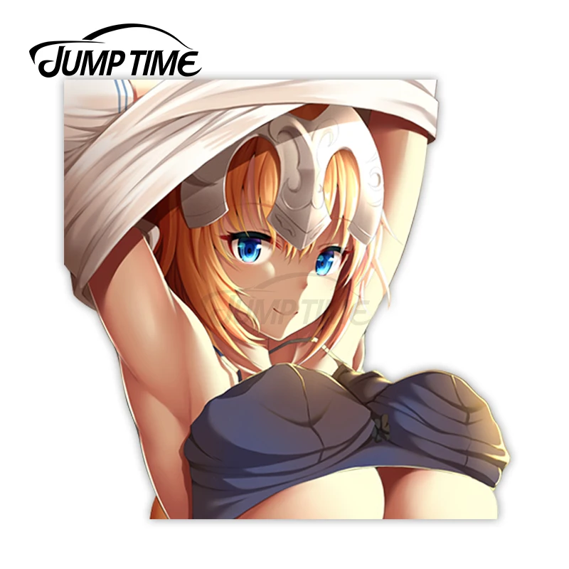 Jump Time Fate Apocrypha Jeanne d'Arc 12 8 большая голова аниме Peeker виниловая наклейка Waifu Kawaii
