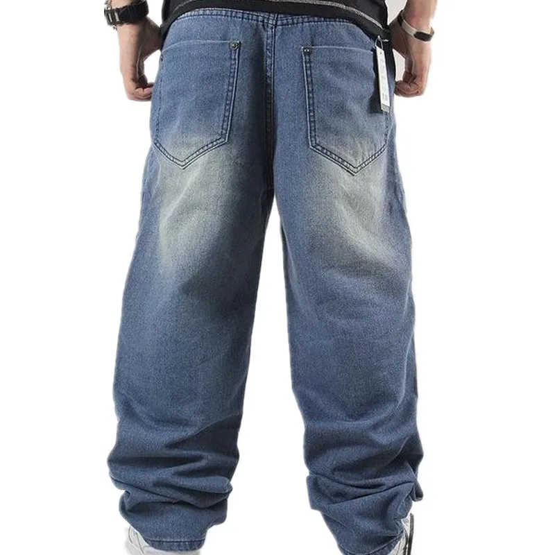 

Man Loose Jeans Hiphop Skateboard Jean Baggy Denim Pants Street Men 4 Seasons Trousers big Size 30-46