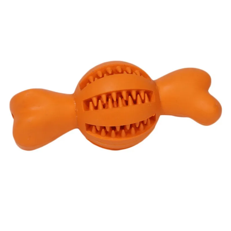 

Dog Rubber Bone-Shaped Molar Food Leaking Toys Healthy Safe And Non-toxic Dog Interactive Teeth Cleaning Gums Protection Toy T