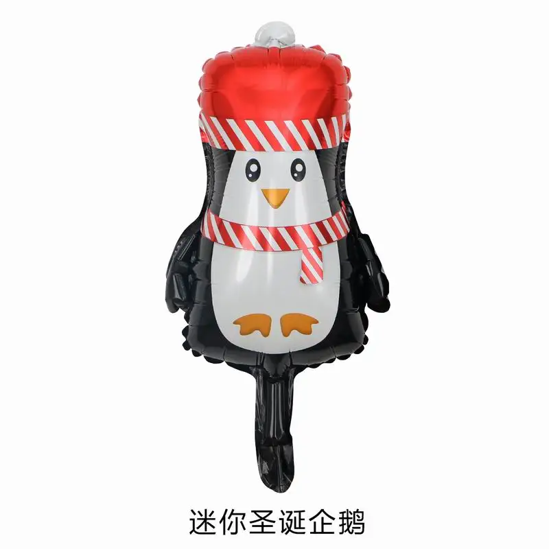 10pcs Mini Christmas Foil Air Balloons Bells Snowman Santa Claus Christmas Tree Decoration Party Supplies Globos Xmas Ornament
