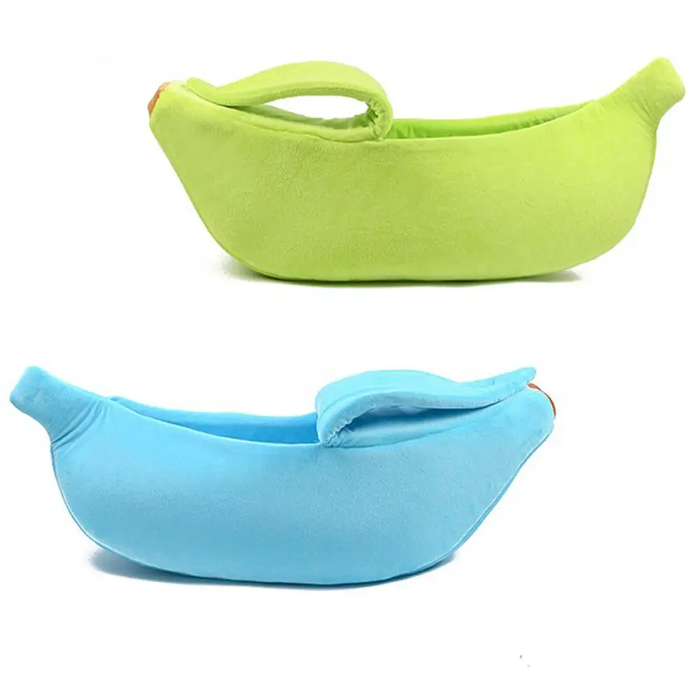 Adeeing Cute Banana Peel Shape Pet Nest Warm House for Dog Cat Winter Sleeping | Дом и сад