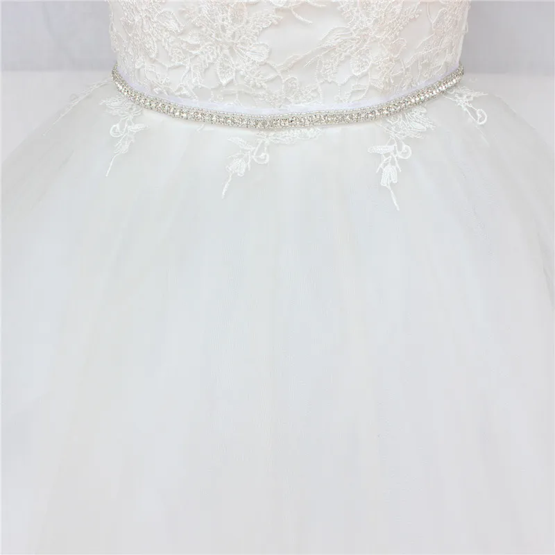 Серебряный свадебный пояс Стразы с кристаллами и жемчугом для свадебных платьев