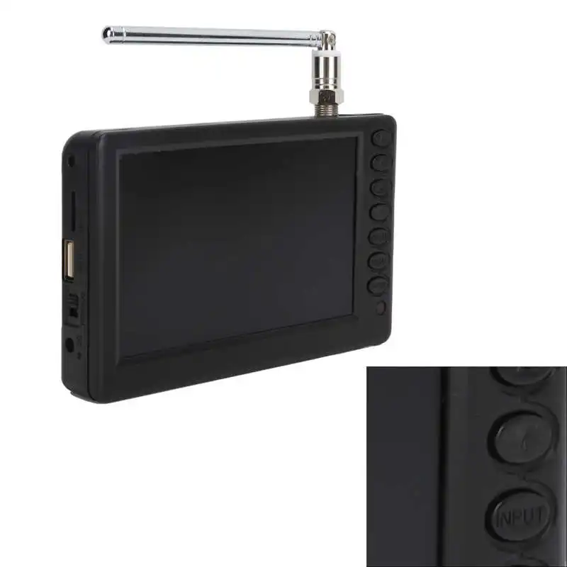 LEADSTAR Pocket Digital Portable TV 5Inch Remote Control Signal Receiving ATV FM US Plug 110‑220V | Электроника