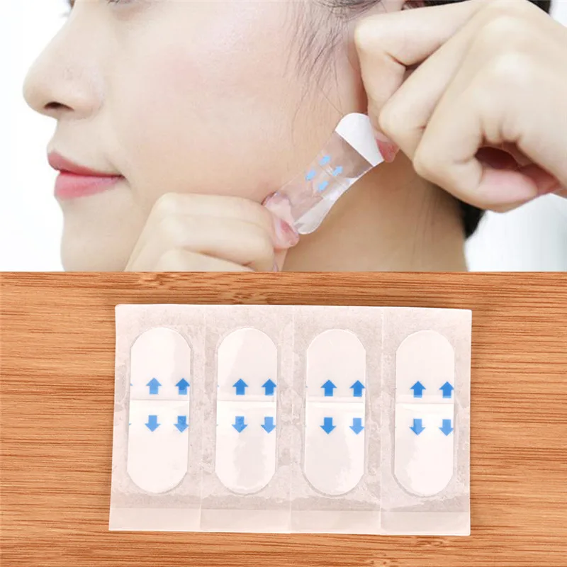 

42PCs Thin Artifact Invisible Chin Medical Tape V Shape Face Labe Lift Sticker Makeup Tools Party Gift Beauty Decor
