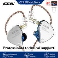 cca ca4 in 1dd1ba ear earphones monitor earphone metal hybrid technology earbuds sport noise cancelling bluetooth cable c10