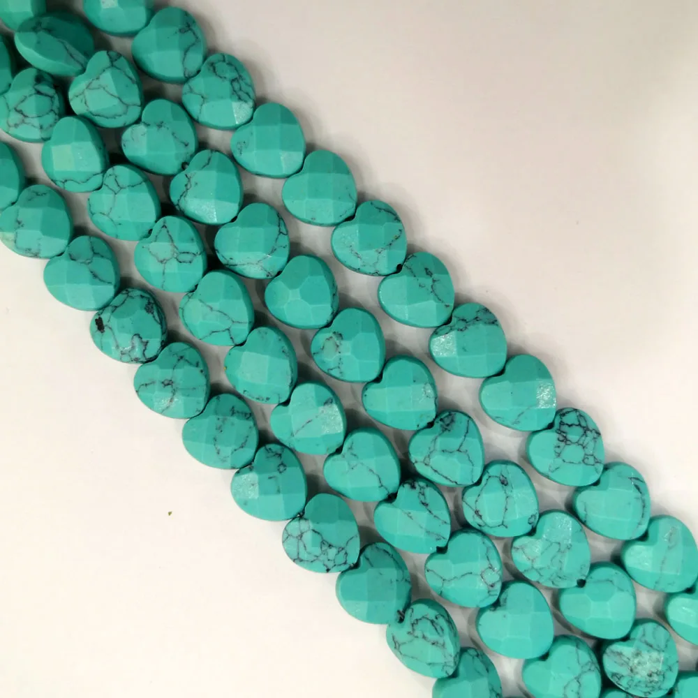 

Бусины в форме сердца из натурального камня, для изготовления ювелирных изделий, 40 шт./лот, аксессуары для ожерелья, сережек, подарок для жен...