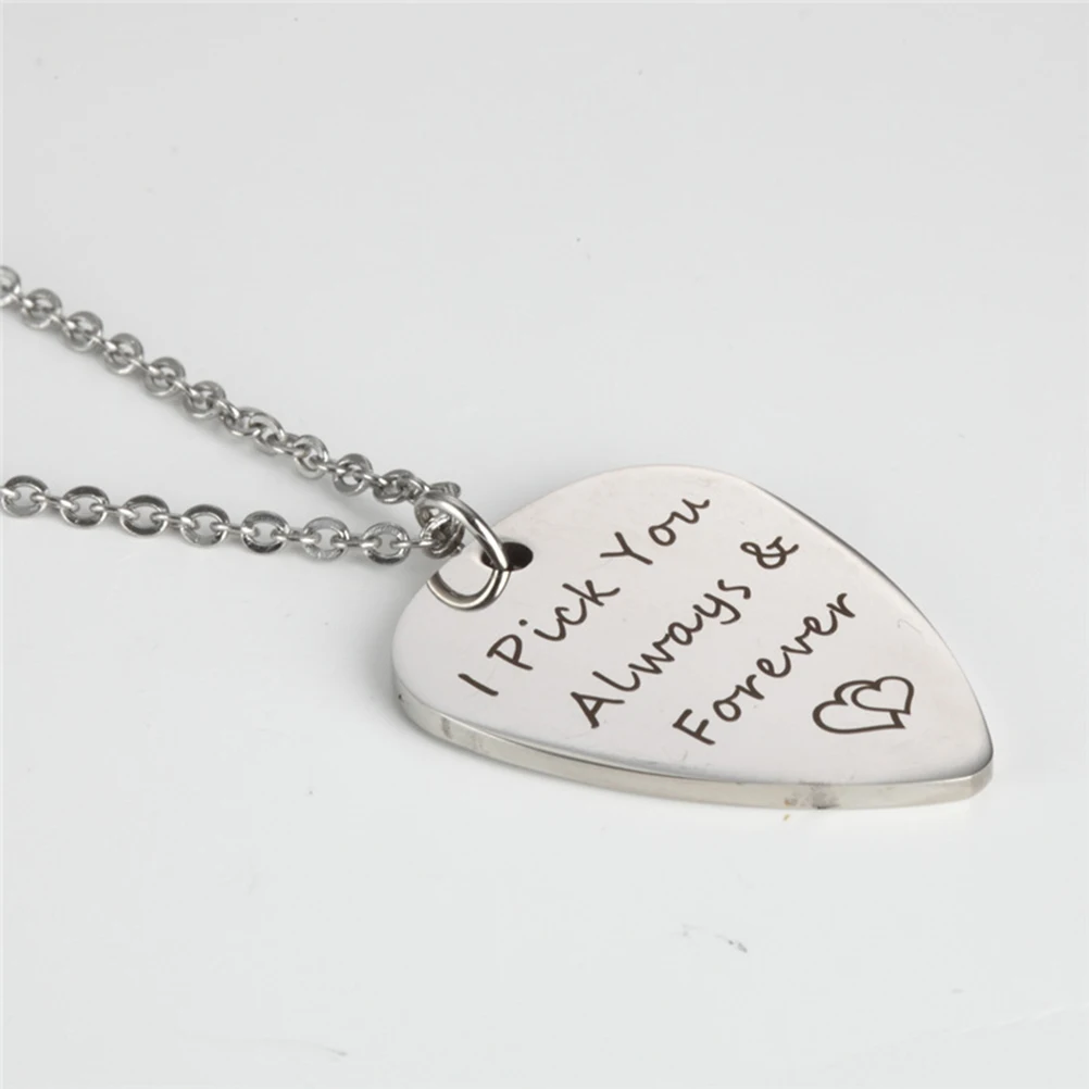 1PC Guitar Pick Necklace Charm Durable Portable Personalized Metal Pendant Plectrums Jewelry for Daily Wear Decoration | Украшения и