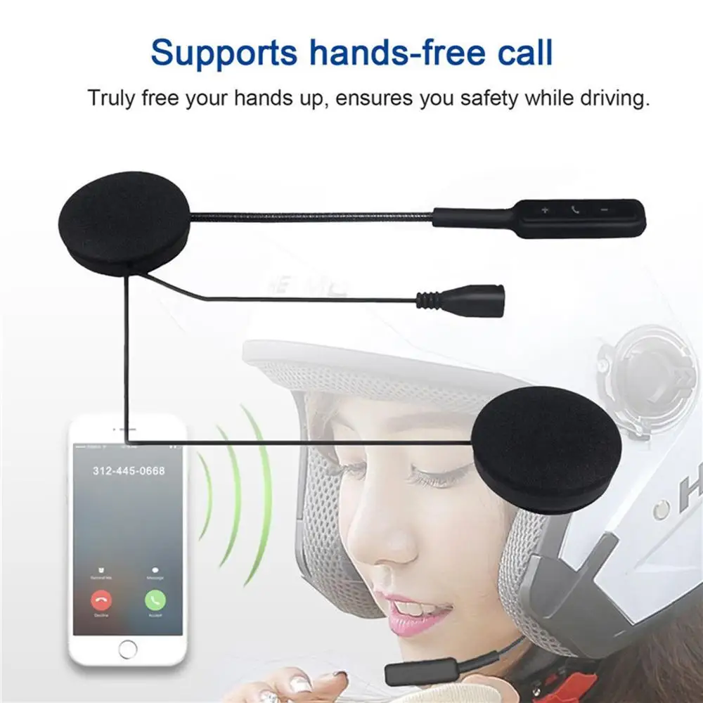 Мото шлем Bluetooth 5,0 Гарнитура Анти-помехи для мотоциклетного шлема езда домофон мото Hands Free наушники MP3 колонки