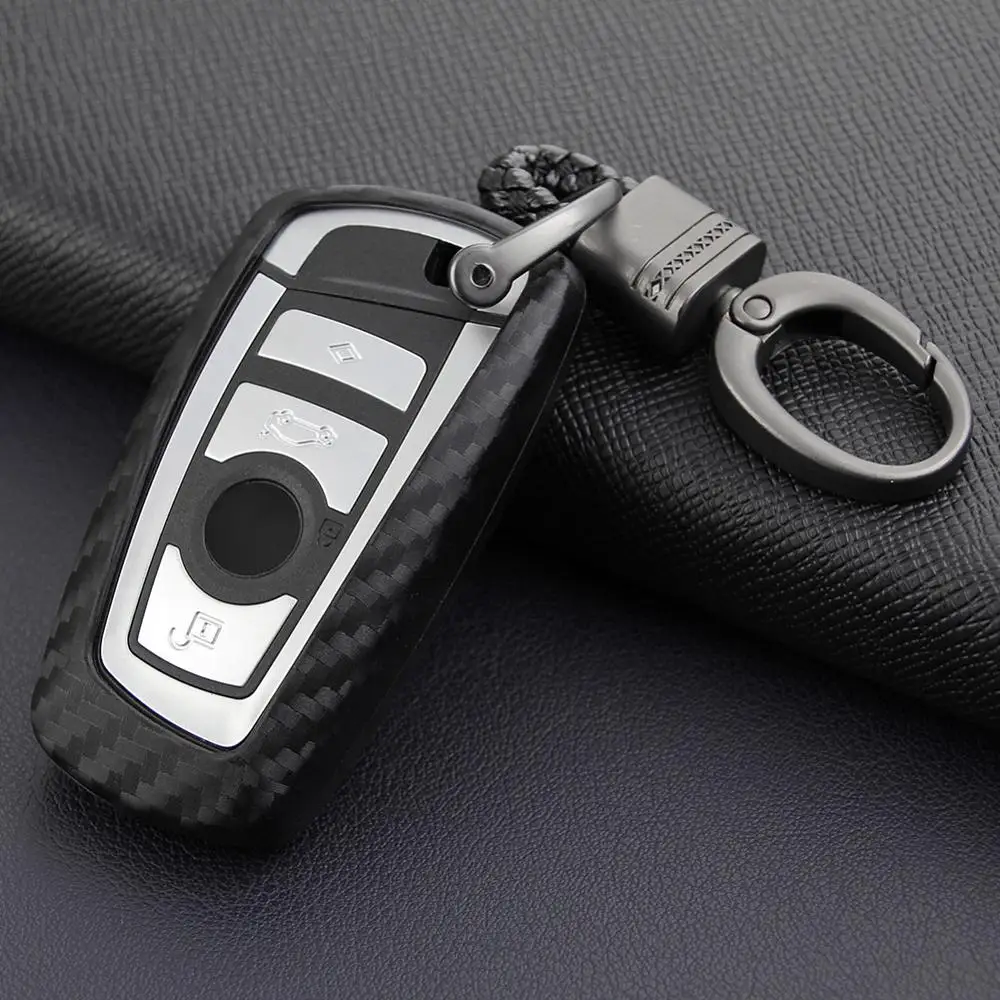 Car-Styling Auto Carbon Fiber Key Cover Shell Case For Bmw New 1 3 4 5 6 7 Series F10 F20 F30 Smart Buttons Accessories | Автомобили и