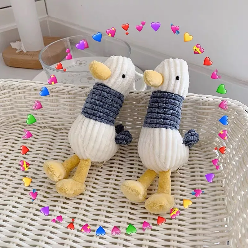 Брелок для ключей в виде чайки милая плюшевая утка кукла подвеска игрушка брелок