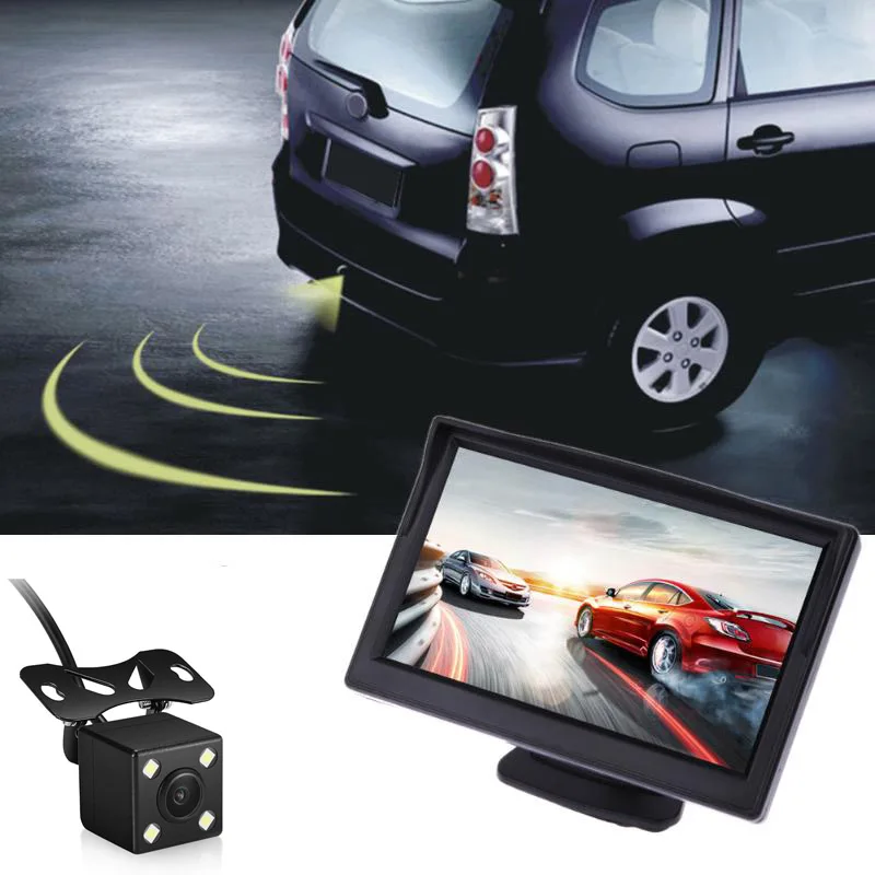 5 дюймовый экран TFT ЖК дисплей заднего вида Дисплей монитор Водонепроницаемый