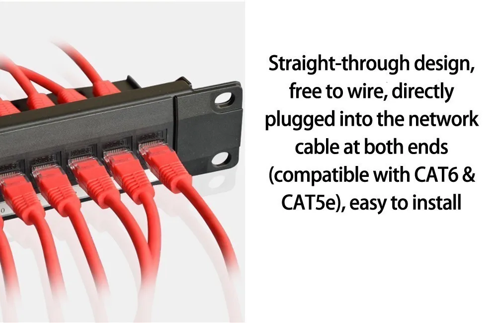 19 дюймов 1U шкафа проходной 24 Порты и разъёмы CAT6 патч Панель RJ45 сетевой кабель-переходник ввод/вывод Keystone Jack модульный распределительный шкаф