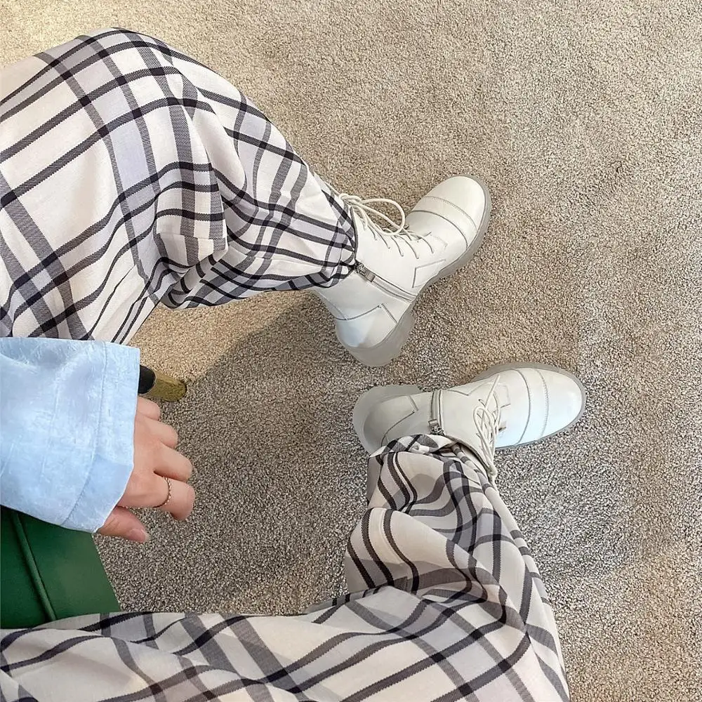 

Spring and autumn 2020 new high-heel transparent short boots side zipper leather thick-heel Martin boots female X314