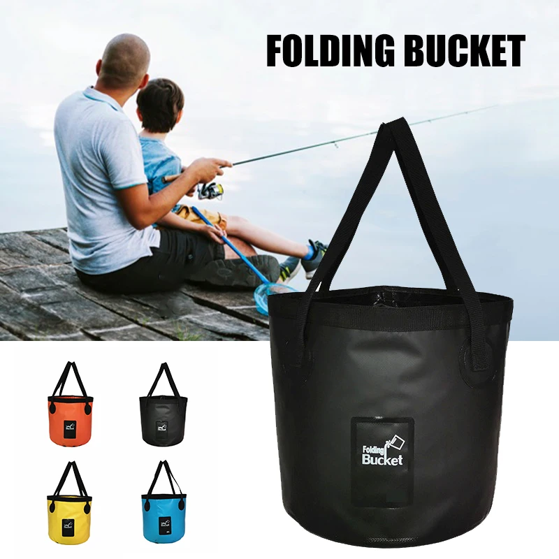 

20L Water Bags Collapsible Bucket 5.3 Gallon Portable Folding Camping Bucket with Handle Fishing Water Container for Outdoors SM