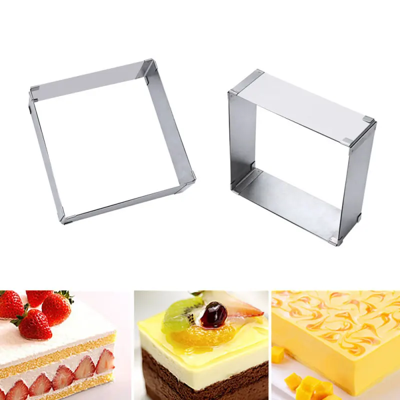 

Регулируемая телескопическая квадратная форма для выпечки тортов