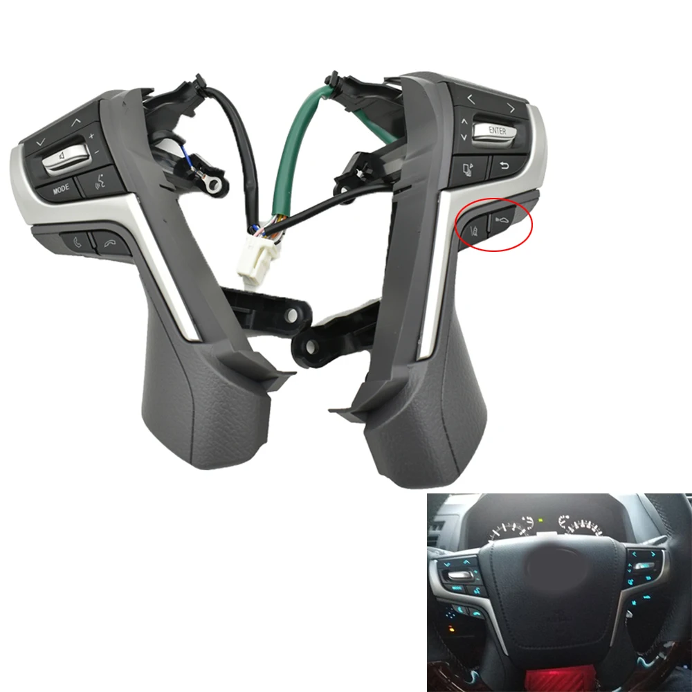 

Steering Wheel Control Buttons For 2017 2018 Toyota Land Cruiser Prado buttons Car Accessories