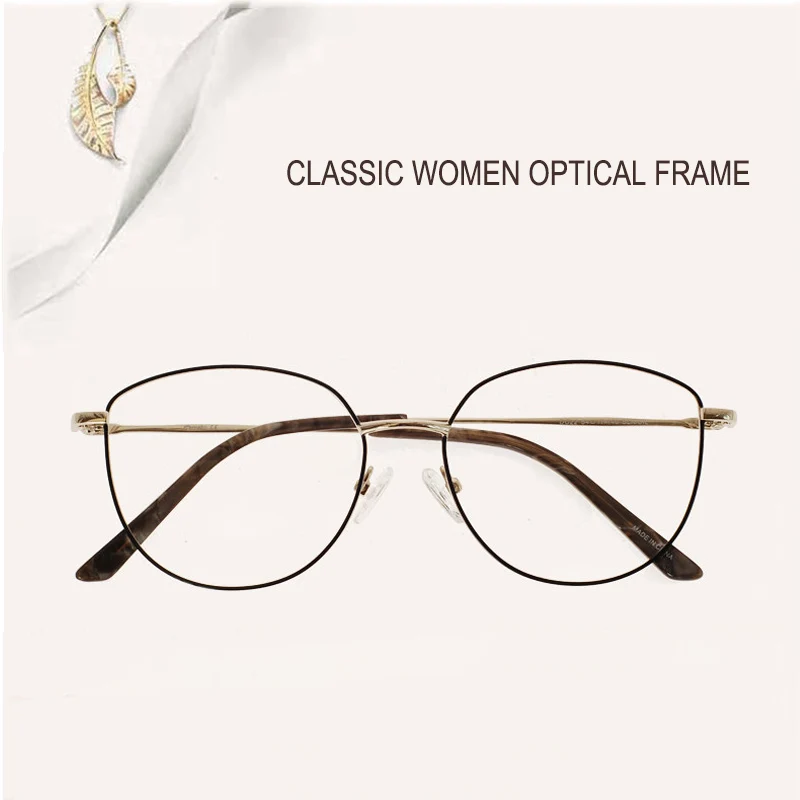 Настоящие классические металлические оптические очки кошачий - Цена: 1305.79