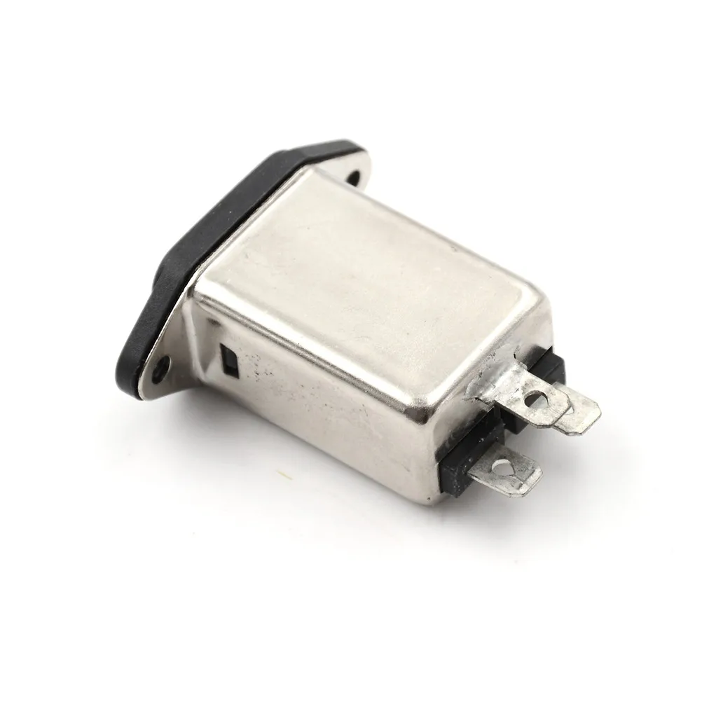 

IEC inlet module AC power socket with fuse EMI filter 6A 115V/250V 50HZ/60HZ