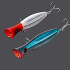 NOEBY 2 шт. стильные приманки для ловли тунца gt120мм160 мм200 мм Большая Поппер рыболовная приманка жесткая приманка тройные Крючки сильная искушение