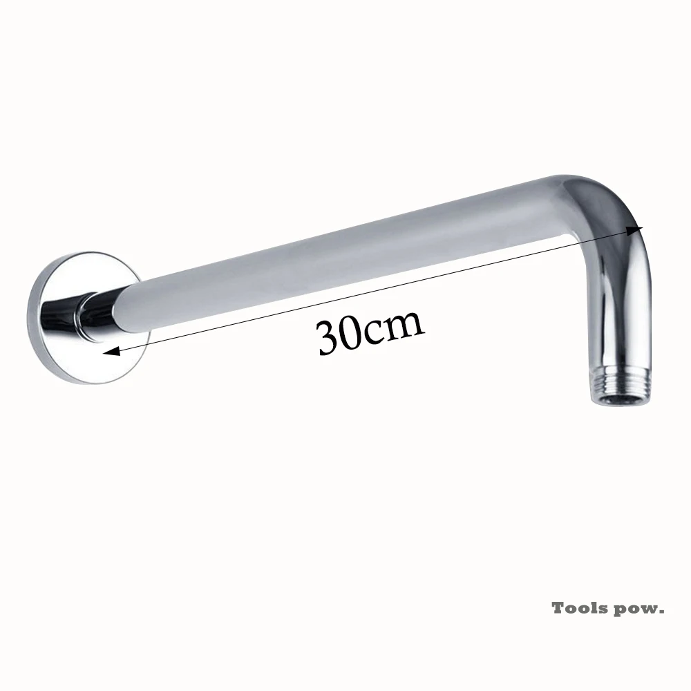 

Bathroom Wall-mounted Shower Arm Wall Shower Head Extension Pipe 30cm Stainless Steel Arm Bracket for Bathroom Home Accessories