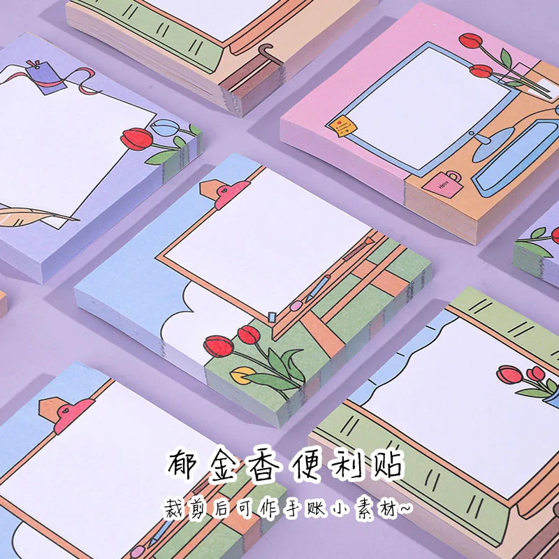 100 листов стикеры в виде тюльпанов для девочек | Канцтовары офиса и дома