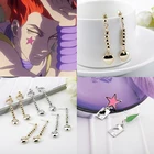 серьги гвоздики Аниме HUNTER X HUNTER Hisoka серьги в форме капли звезды покерное сердце Подвесные серьги для женщин мужчин ювелирные изделия для друзей Рождественский подарок
