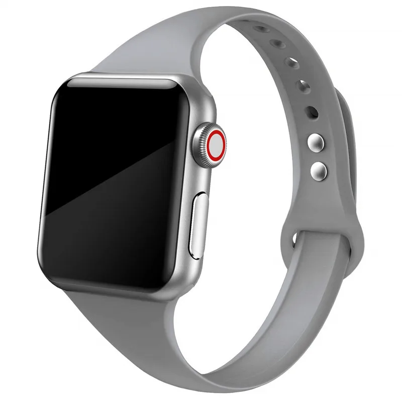 fog 14 Ремешок для apple watch, ремешок для apple watch 5, 4, 3, 2, iWatch, ремешок 42 мм, correa, 38 мм, 44 мм, 40 мм, силиконовый браслет pulseira, ремешок для часов - Цвет ремешка: fog 14