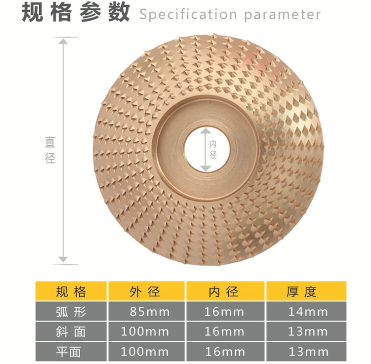

100pcs High Quality Wood Grinding Wheel Rotary Disc Sanding Wood Carving Tool Abrasive Disc Tools For Angle Grinder 4 inch Bore