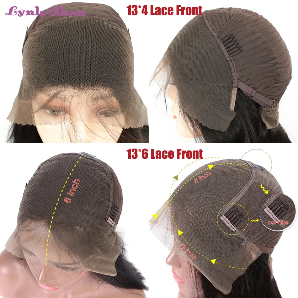 HD прозрачные передние парики на сетке бразильские волнистые человеческие волосы