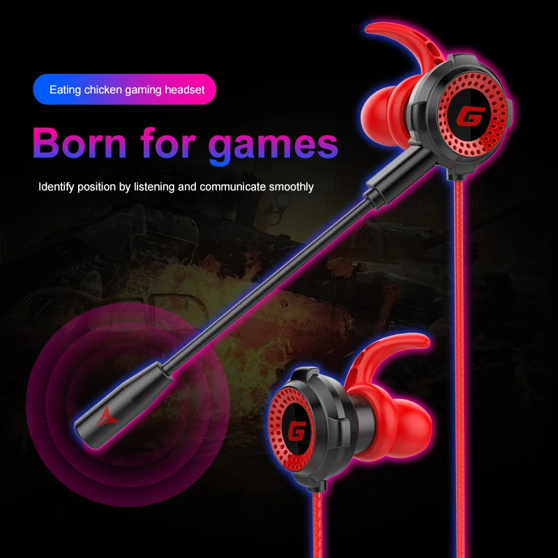 

Mobile Phone Gaming Earphone with Detachable Microphone for Computer Laptop Universal Wired Noise Reduction Headset For Gamer