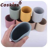 coskiss baby cute water bottle portable color baby cup anti scalding food grade silicone water cup learn to for drink cup