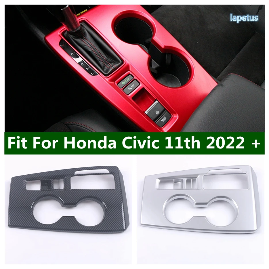 

Accessories Fit For Honda Civic 11th 2022 2023 Stalls Interior Gear Shift Box Panel Cover Trim Red / Carbon Fiber Style / Matte