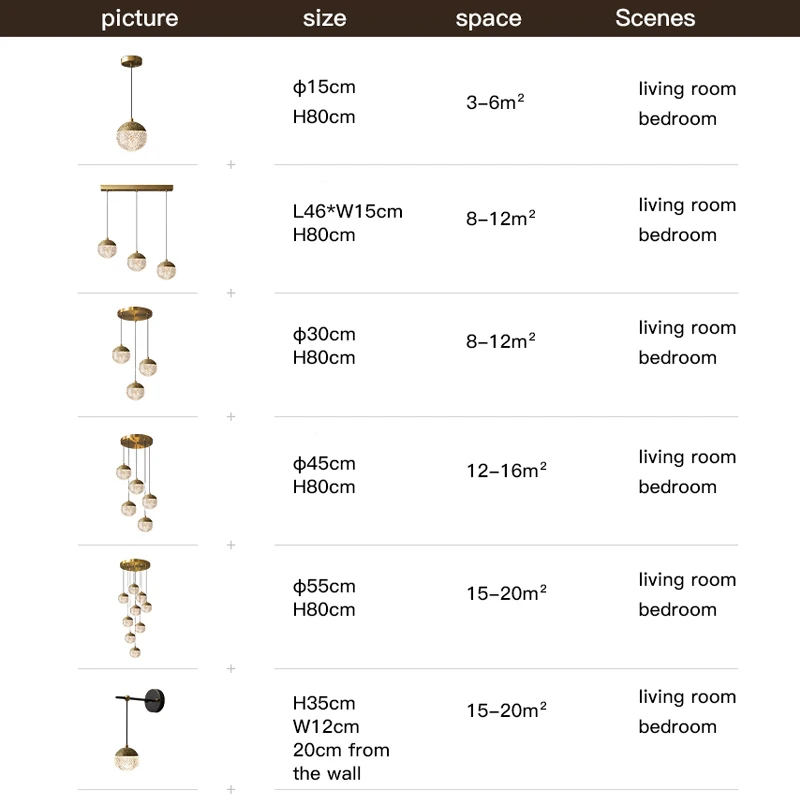 Новая медная светодиодный ндинавская светодиодная Люстра для гостиной спальни