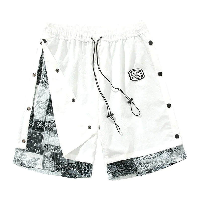 

Streetwear Bandana Shorts men Pattern Fashion Summer Shorts Hip Hop Casual Bottoms Elastic Wais man Casual pants