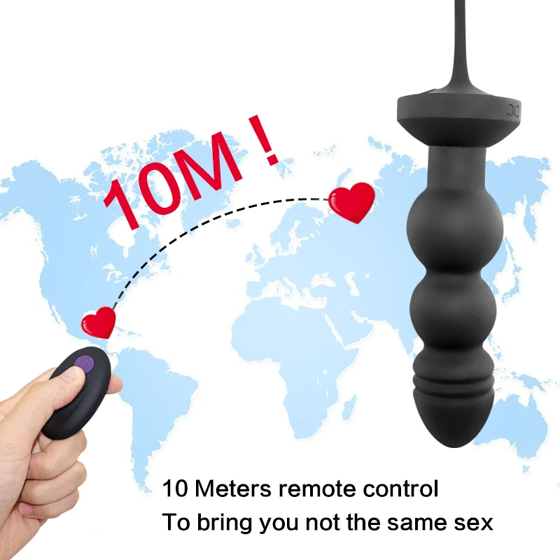 Вибратор Анальная пробка с беспроводным управлением для взрослых интимные