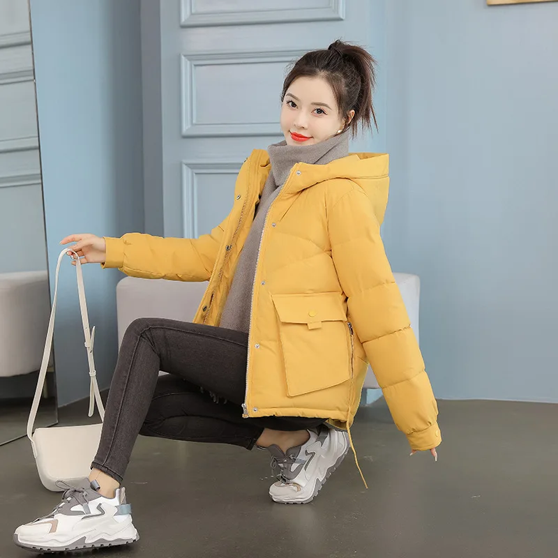 Winter Clothes Women  Bubble Coat Hooded Thick Short Bread  2021 New Korean Version Loose Warm Cotton Jacket