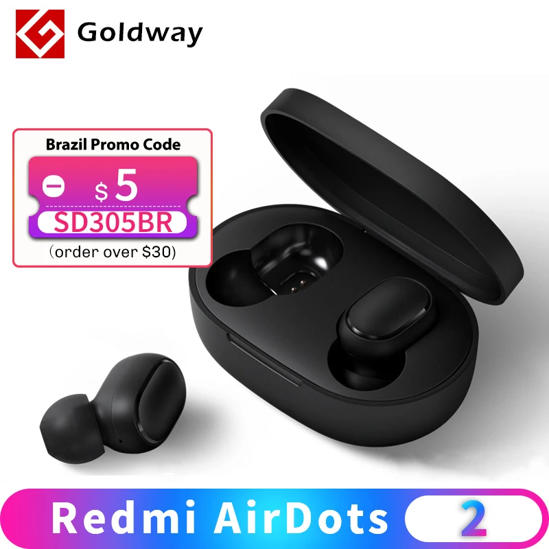 Xiaomi Redmi AirDots 2 беспроводные Bluetooth 5 0 зарядка наушники в ухо стерео Бас Наушники туры